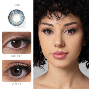 3-Tone Blue Contact Lenses