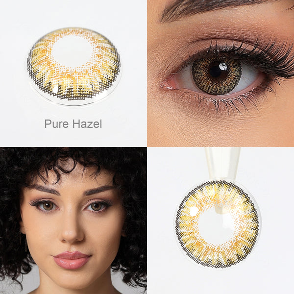 3-Tone Pure Hazel Yearly Contact Lenses