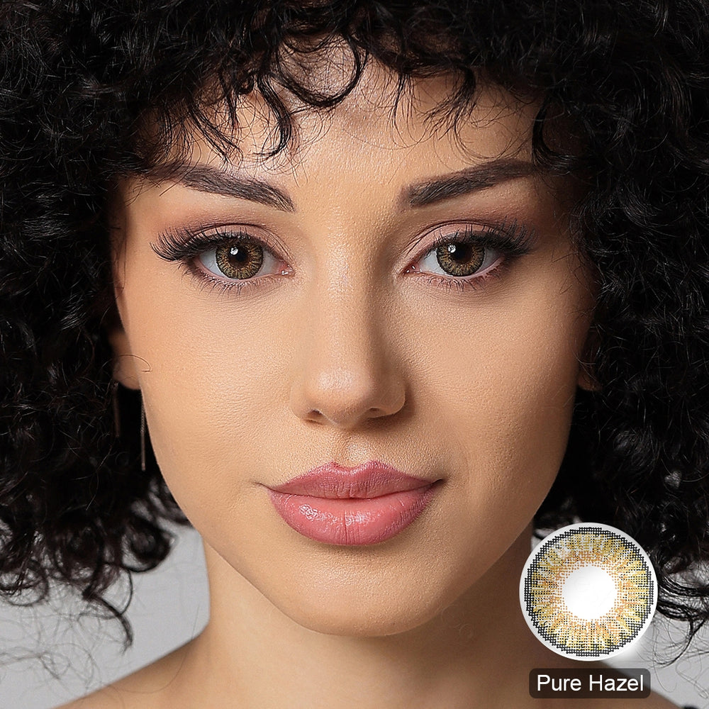 3-Tone Pure Hazel Yearly Contact Lenses