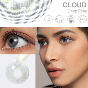 Cloud Deep Gray Contact Lenses