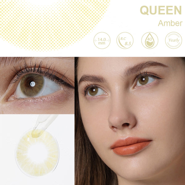Queen Amber Prescription 6 Months Contact Lenses
