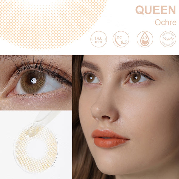 Queen Ochre 6 Months Contact Lenses