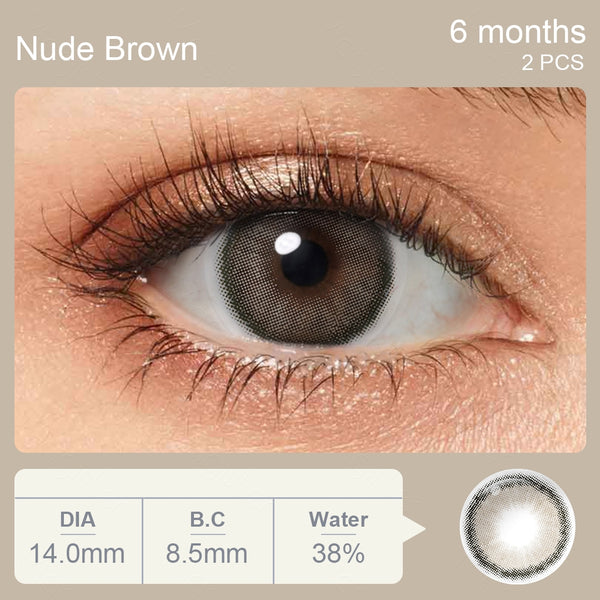Roze Nude Brown Prescription 6 Months Contact Lenses