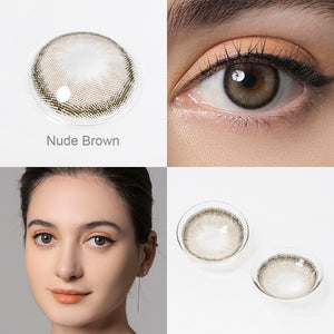 Roze Nude Brown Prescription 6 Months Contact Lenses