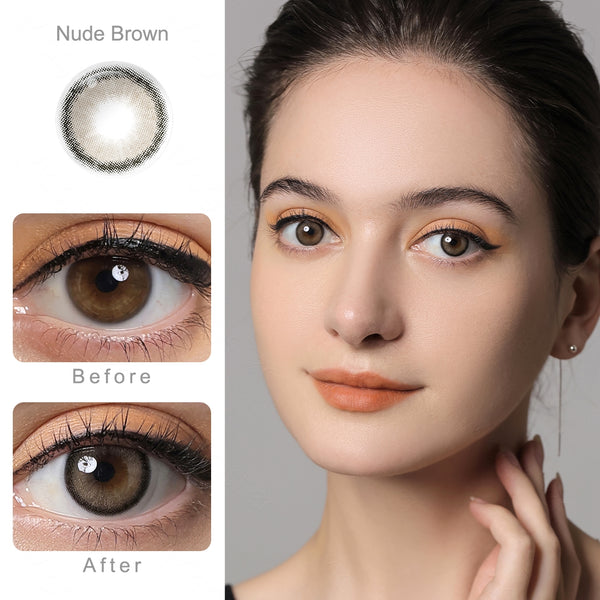Roze Nude Brown Prescription 6 Months Contact Lenses
