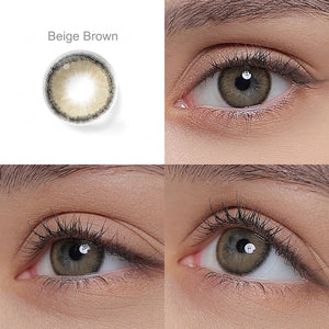 Roze Beige Brown Prescription 6 Months Contact Lenses