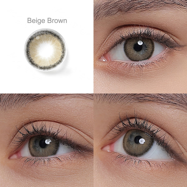 Roze Beige Brown Prescription 6 Months Contact Lenses