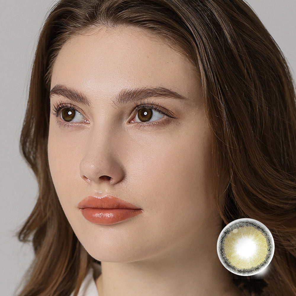 Roze Olive Green Contact Lenses