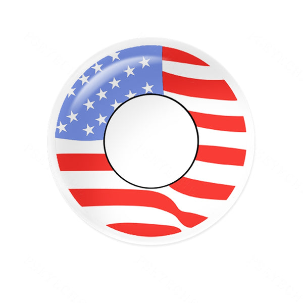 Indepence Day Red Costume Yearly Contact Lenses