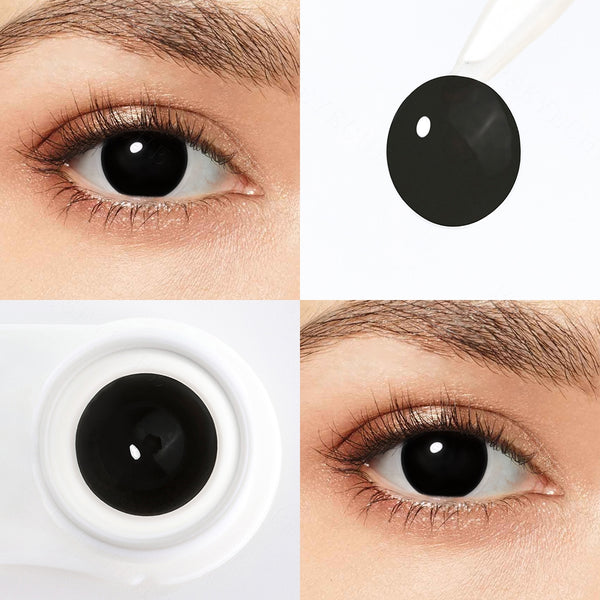 Blind Black Costume Contact Lenses