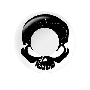 Cool Skull Black Costume Yearly Contact Lenses