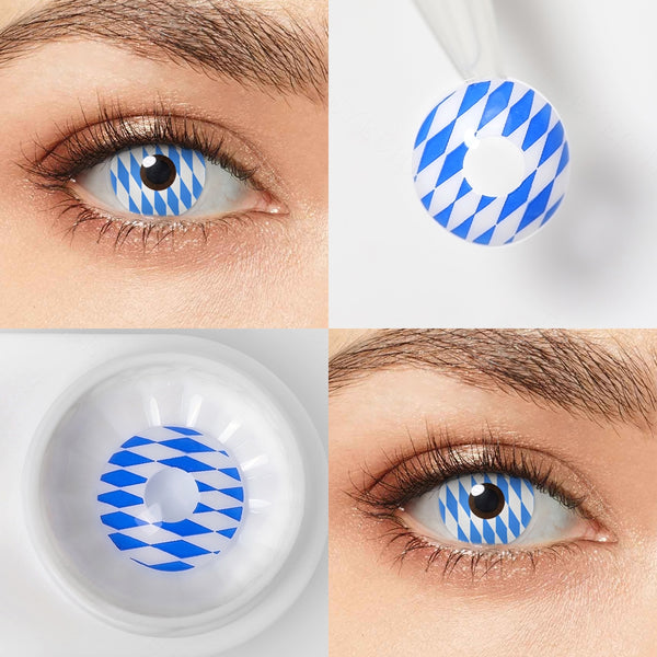 Pyramid Scheme Blue Costume Yearly Contact Lenses