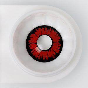 Eotd Floral Red Halloween Yearly Contact Lenses