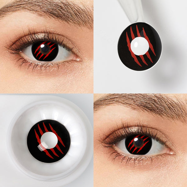 Wolverine Black Costume Yearly Contact Lenses