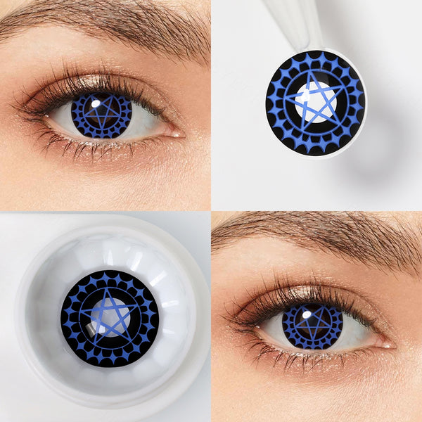 Satellite Blue Costume Yearly Contact Lenses