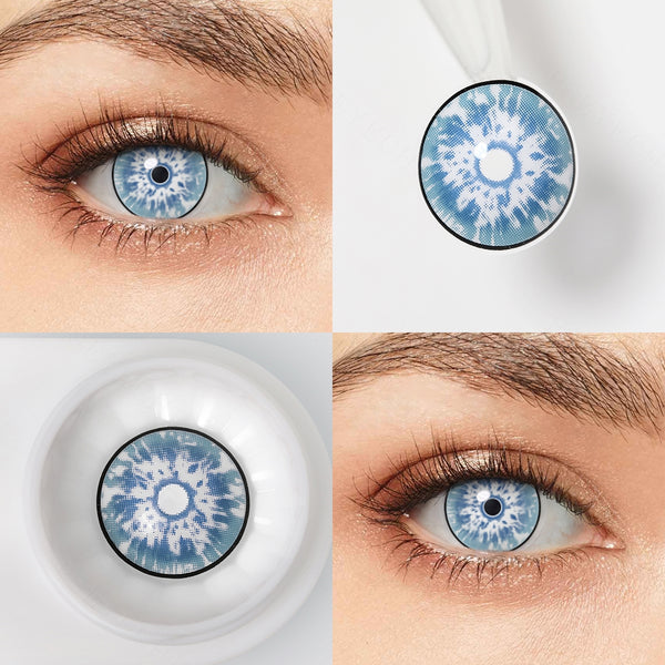 Glacier Shimmer Blue Costume Yearly Contact Lenses