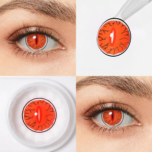 Demon Eye Red Costume Yearly Contact Lenses