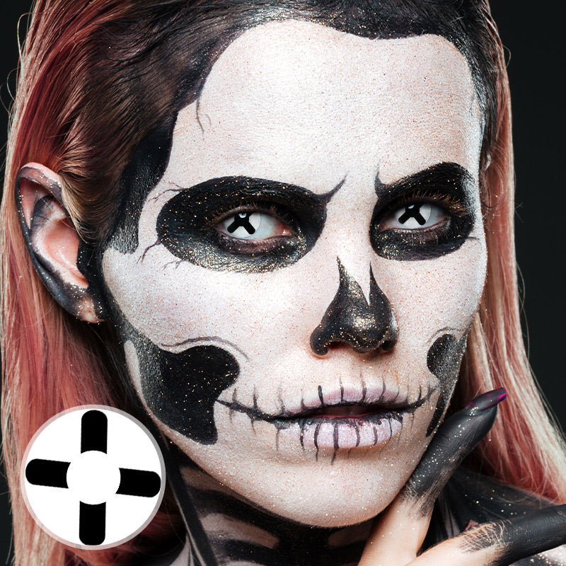 Black Cross Cosplay Contact Lenses