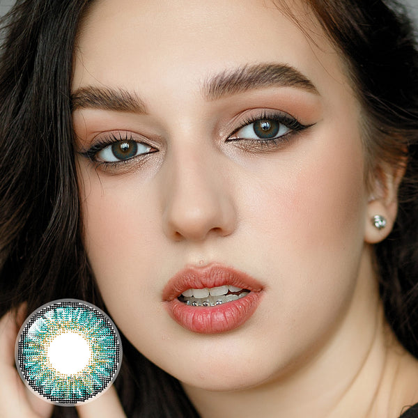 3-Tone Turquoise Yearly Contact Lenses