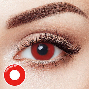 Pure Red Costume Contact Lenses