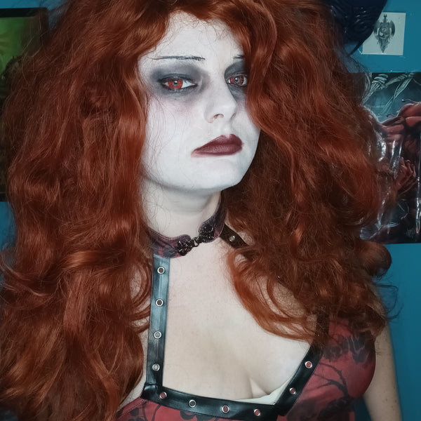Crack Red Costume Contact Lenses