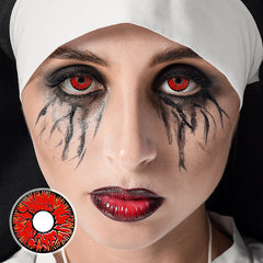 Crack Red Halloween Contact Lenses