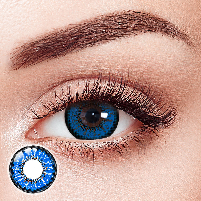 Flame Blue Contact Lenses