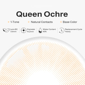 Queen Ochre Yearly Contact Lenses