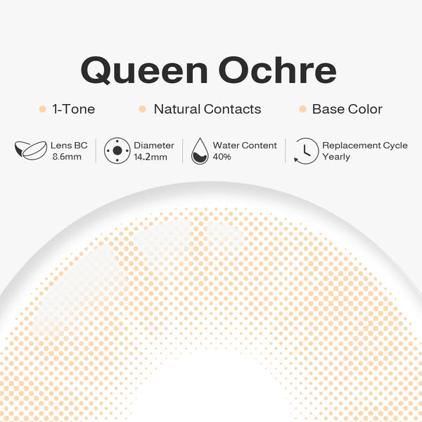 Queen Ochre Yearly Contact Lenses