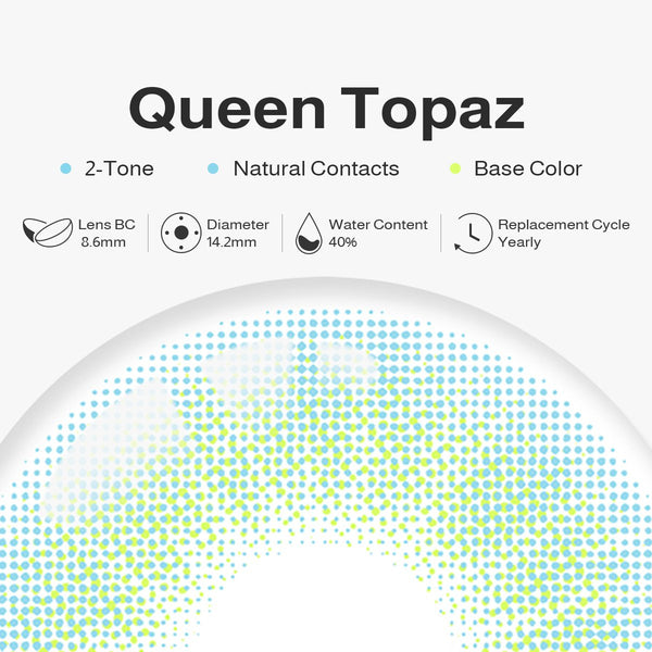 Queen Topaz Yearly Contact Lenses