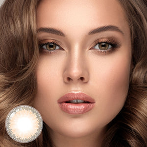 [US Warehouse] Fantasy Sandy Brown Prescription Monthly Contact Lenses