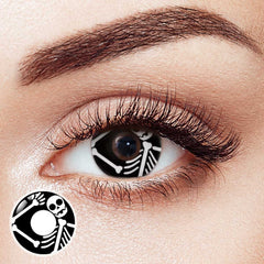 Skeleton Black Costume Contact Lenses