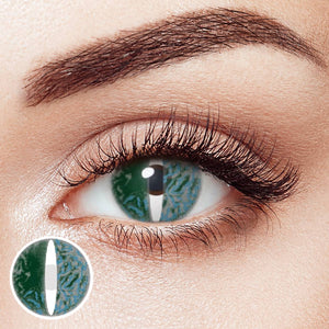 Metaverse Green Costume Contact Lenses