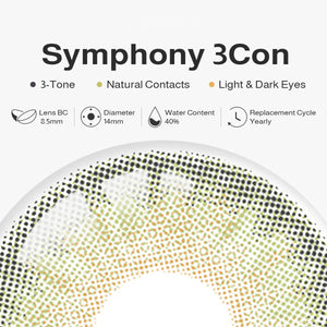 Symphony 3Con Green Contact Lenses