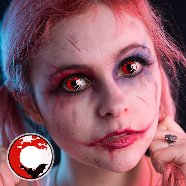 Blood Moon Red Black Halloween Contact Lenses