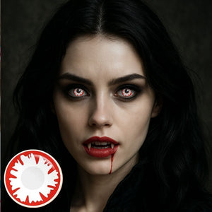 Demon White Costume Yearly Contact Lenses