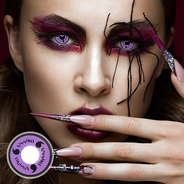 Magatama Purple Halloween Yearly Contact Lenses