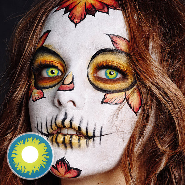 Spellbound Blue Halloween Yearly Contact Lenses