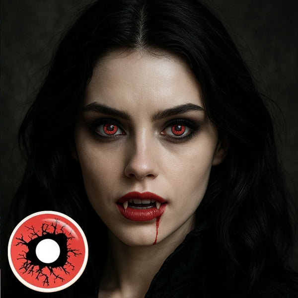 Lava Red Costume Yearly Contact Lenses