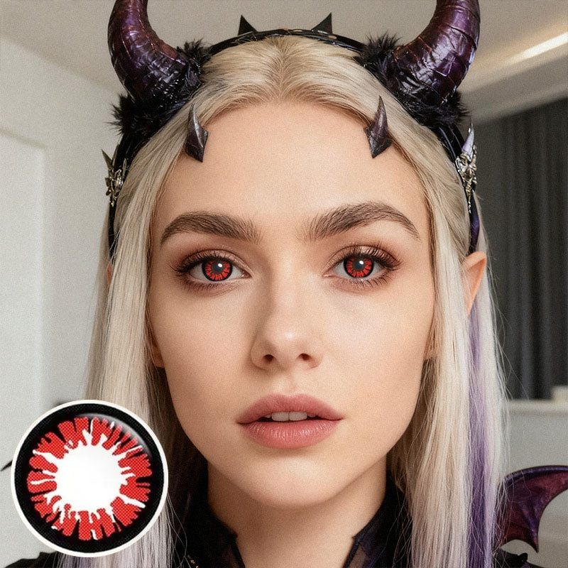 Red Halloween Yearly Contact Lenses
