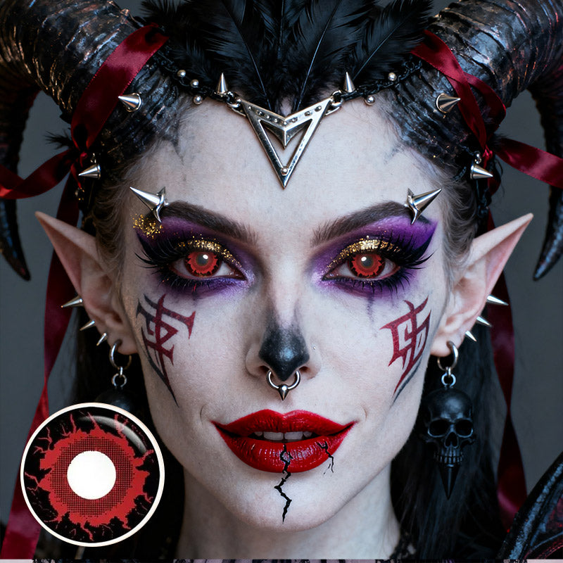 Wizard Red Halloween Yearly Contact Lenses