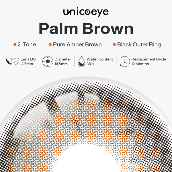 Palm Brown Prescription Yearly Contact Lenses