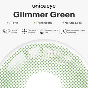 Glimmer Green Prescription Yearly Contact Lenses