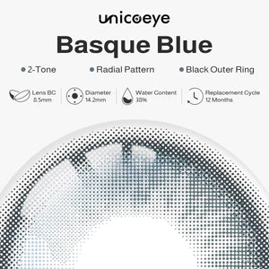 Basque Blue Prescription Yearly Contact Lenses