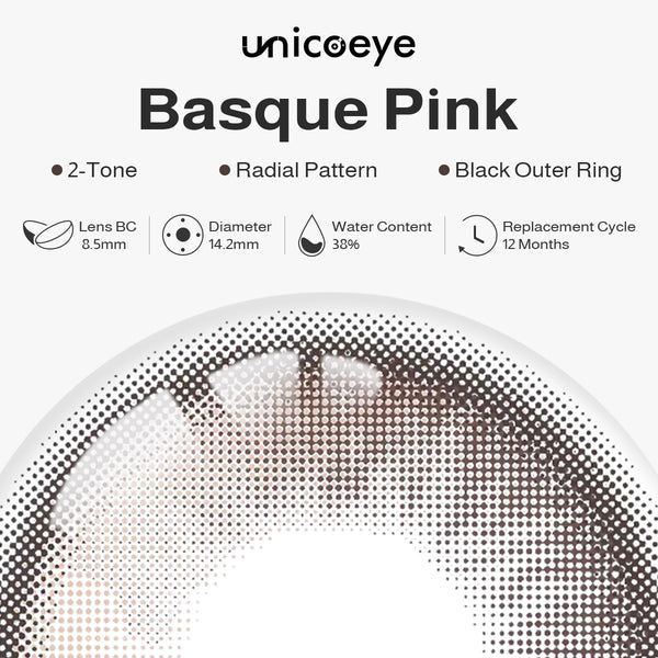 Basque Pink Prescription Yearly Contact Lenses