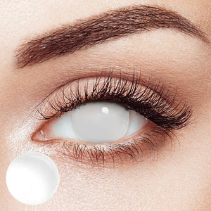 Blind White Sclera 17mm Costume Yearly Contact Lenses