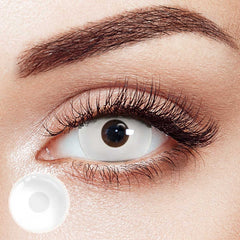 Solid White Sclera 17mm Costume Yearly Contact Lenses