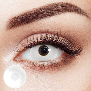 Solid White Sclera 17mm Costume Yearly Contact Lenses