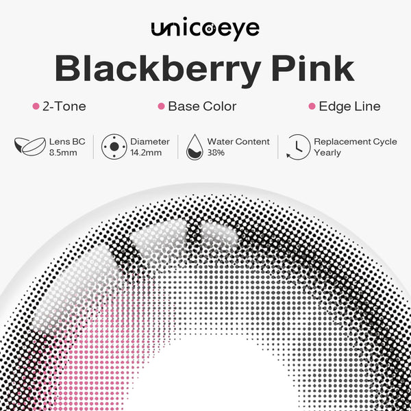 Blackberry Pink Prescription Yearly Contact Lenses