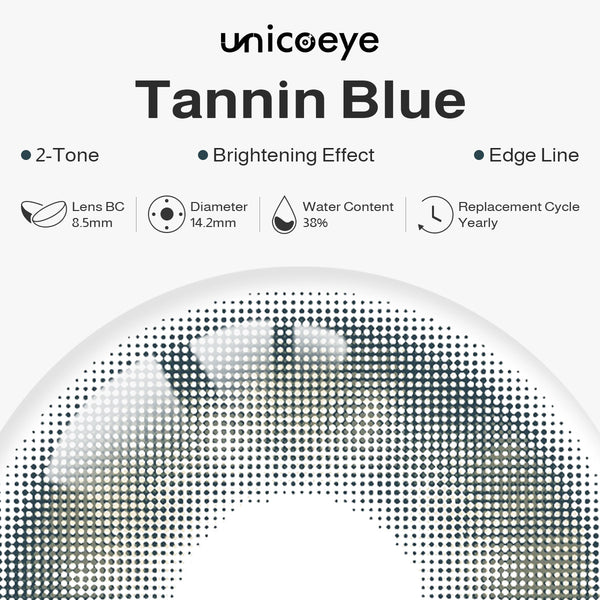 Tannin Blue Prescription Yearly Contact Lenses
